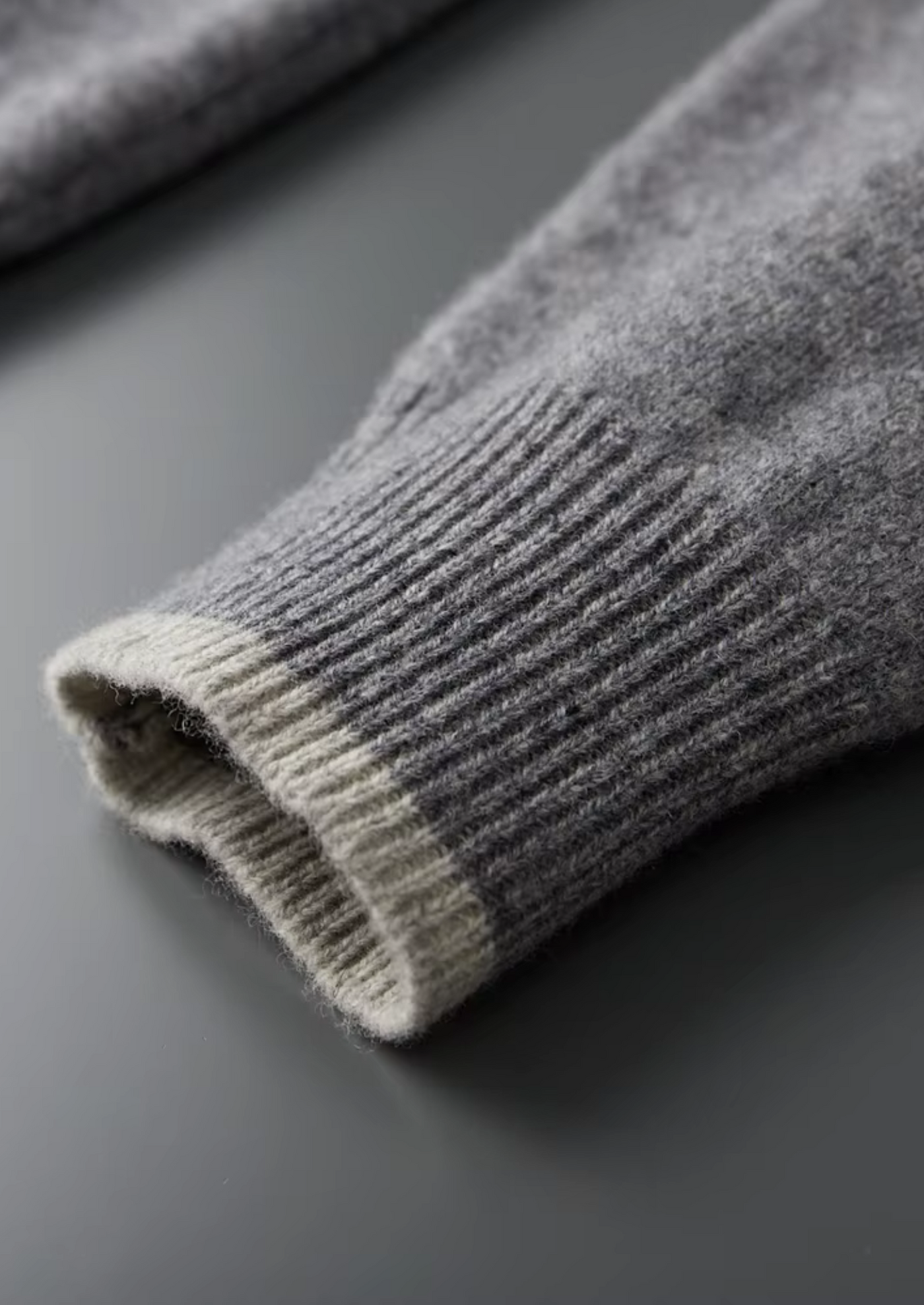 Sturla™ | Tofarget cardigan i merinoull med glidelås