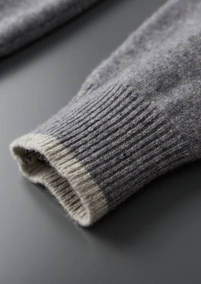 Sturla™ | Tofarget cardigan i merinoull med glidelås