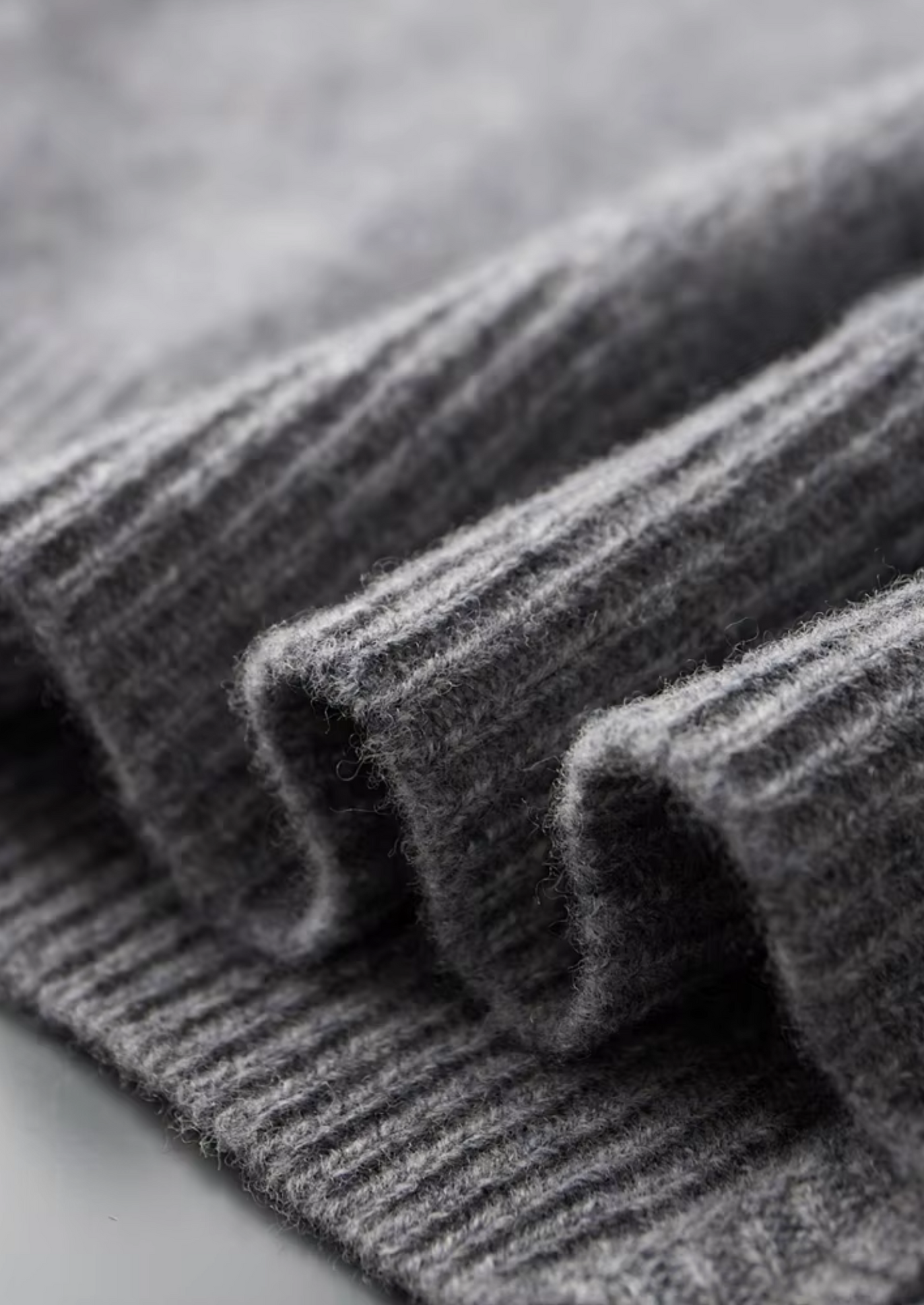 Sturla™ | Tofarget cardigan i merinoull med glidelås