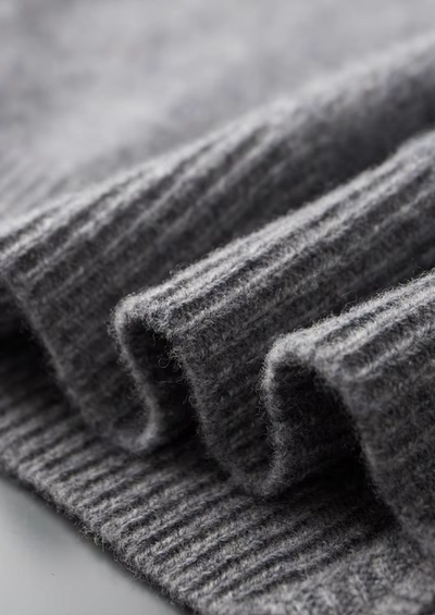 Sturla™ | Tofarget cardigan i merinoull med glidelås