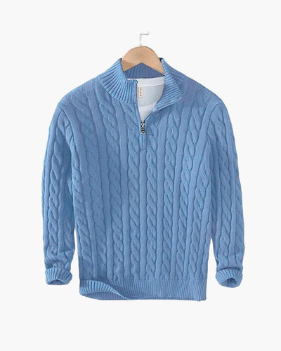 TAEBAEK Sweater med lynlås og kabelsøm