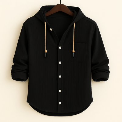 Mikkel | Casual Hoodie-skjorte