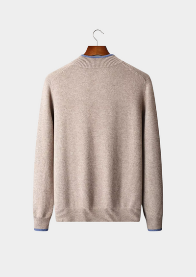 Sturla™ | Tofarget cardigan i merinoull med glidelås