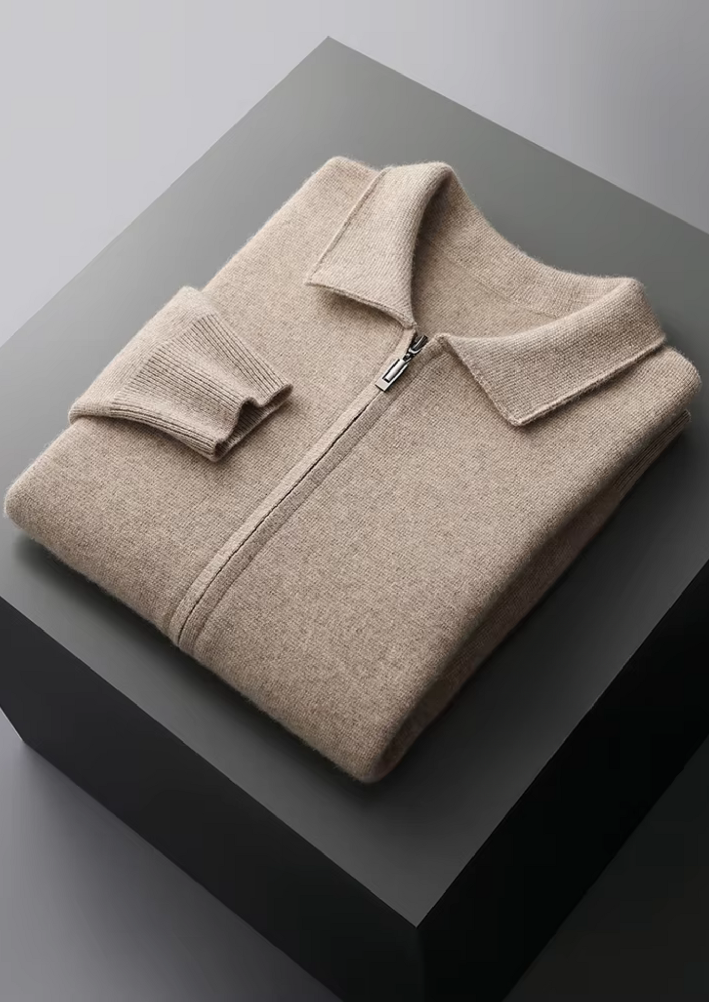 Oskar™ | Ekstrafin merinoull zip polo cardigan