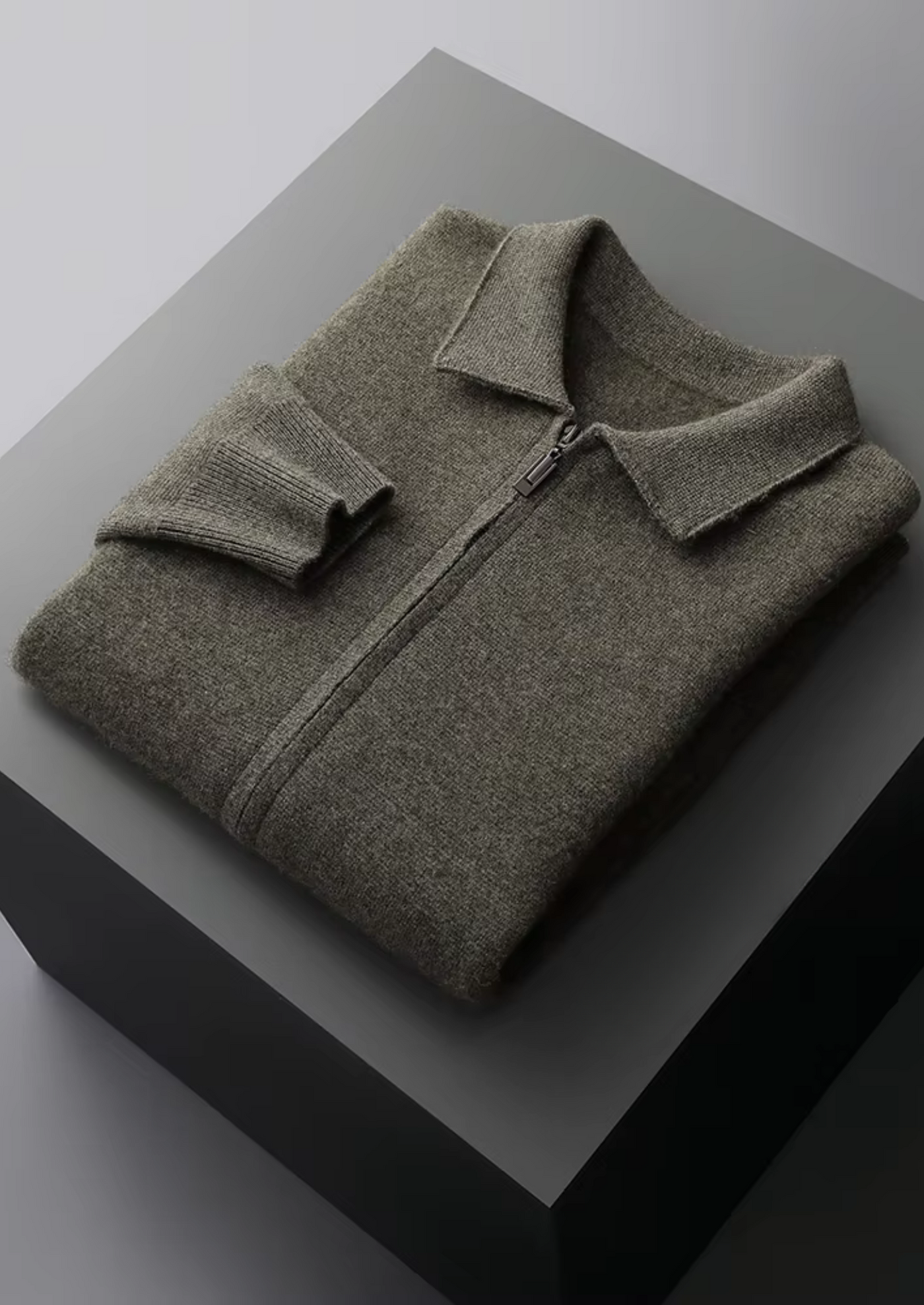 Oskar™ | Ekstrafin merinoull zip polo cardigan