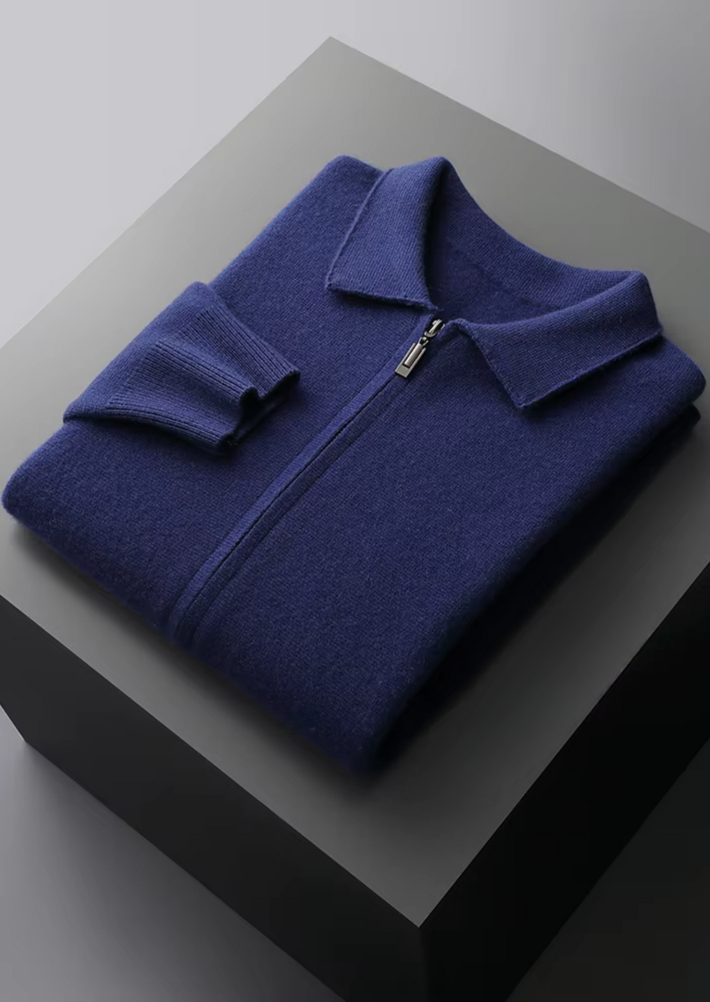 Oskar™ | Ekstrafin merinoull zip polo cardigan