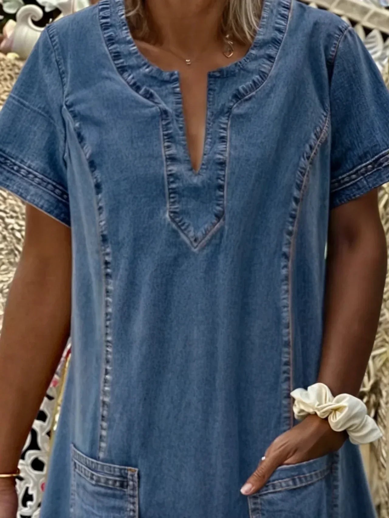 Blød Denimkjole