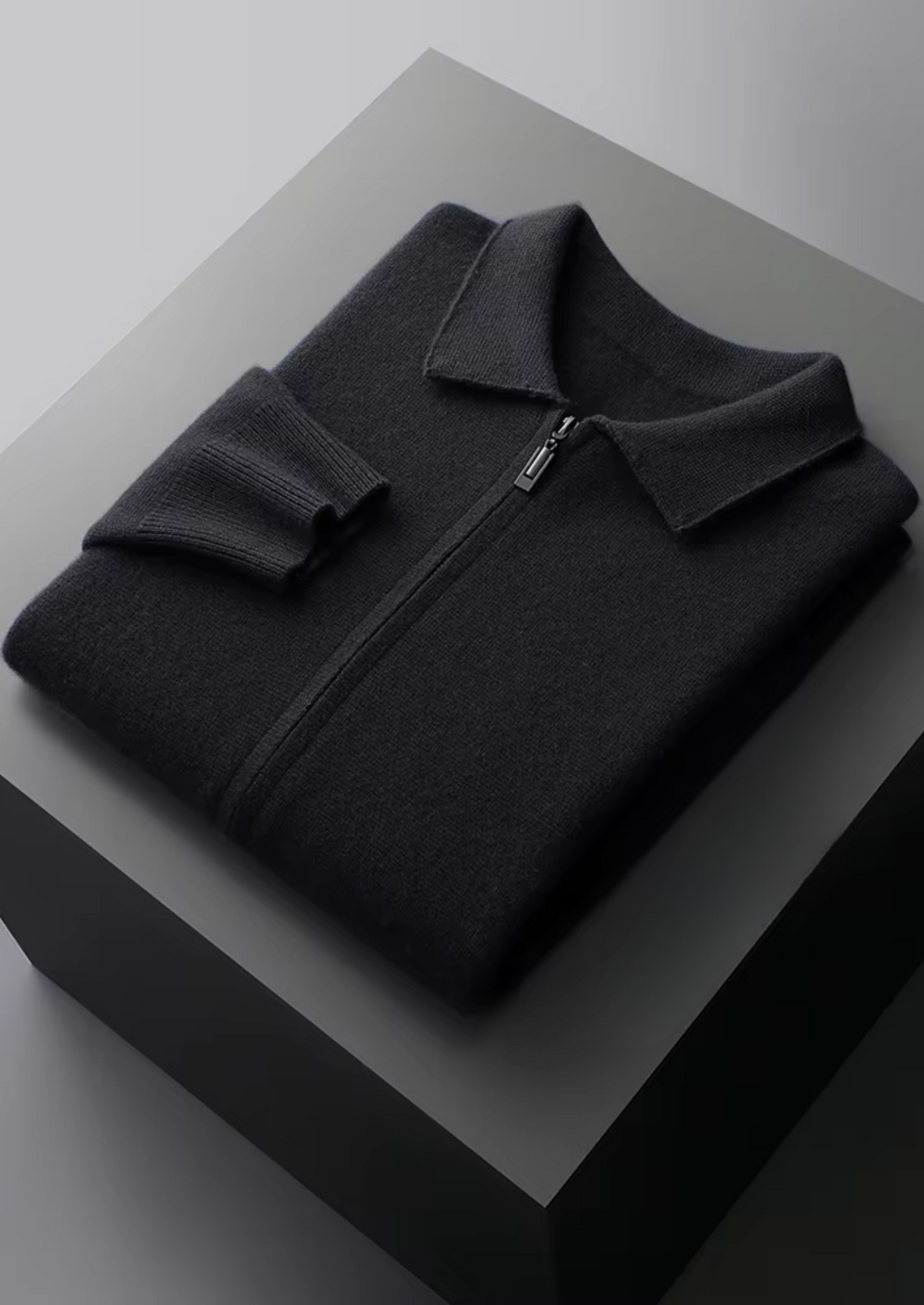 Oskar™ | Ekstrafin merinoull zip polo cardigan
