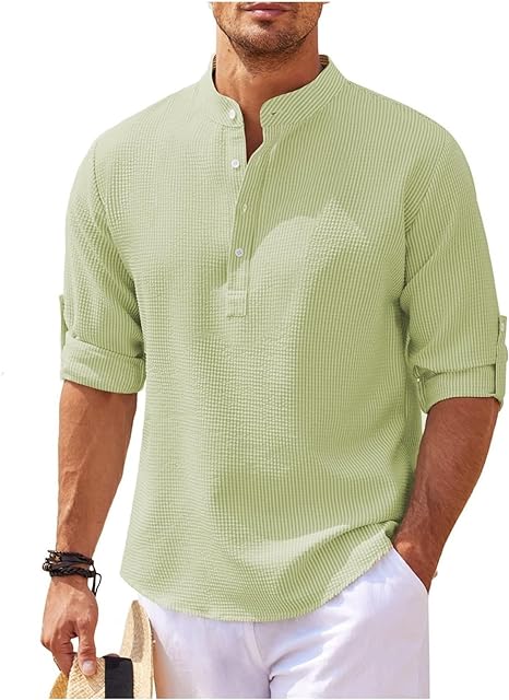 Adrian™️ | Casual Og Stilfuld Sommer Henley-Shirt