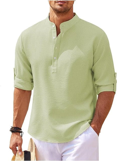 Adrian™️ | Casual Og Stilfuld Sommer Henley-Shirt