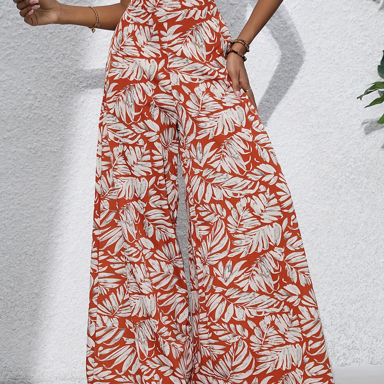 Ester™ - Chic Bohemian Bukser med Bred Ben