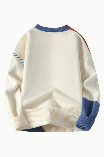 Mikkel™ | Patchwork strikket genser