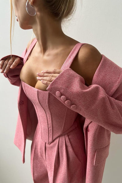 Dolce™ - Dreiteiliges Set med doppelreihigem Blazer