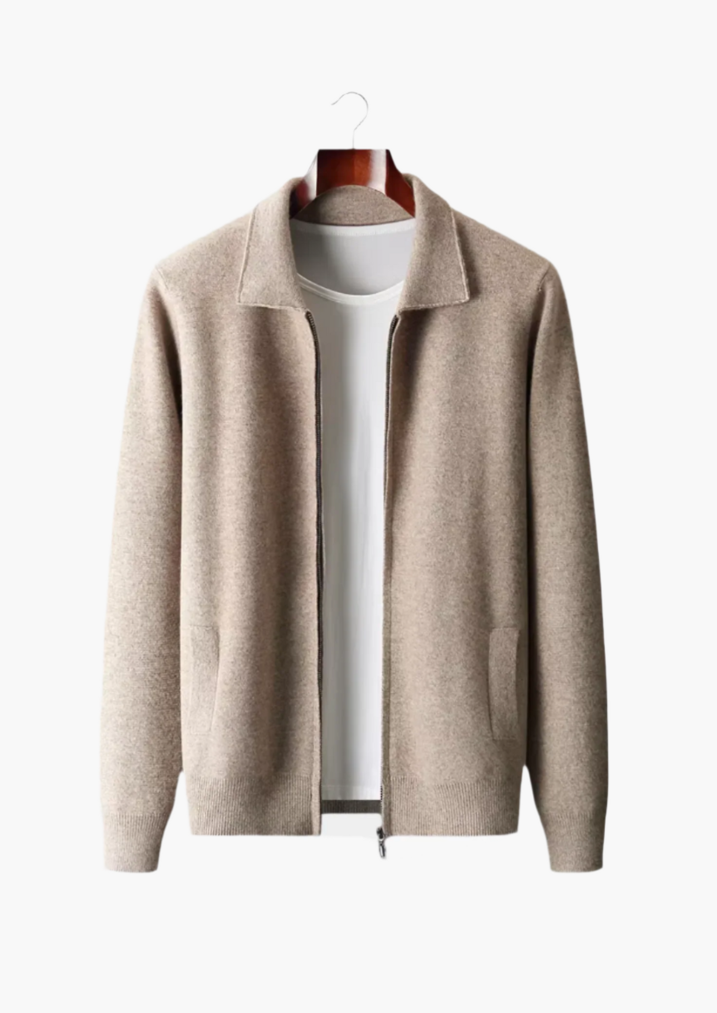 Oskar™ | Ekstrafin merinoull zip polo cardigan