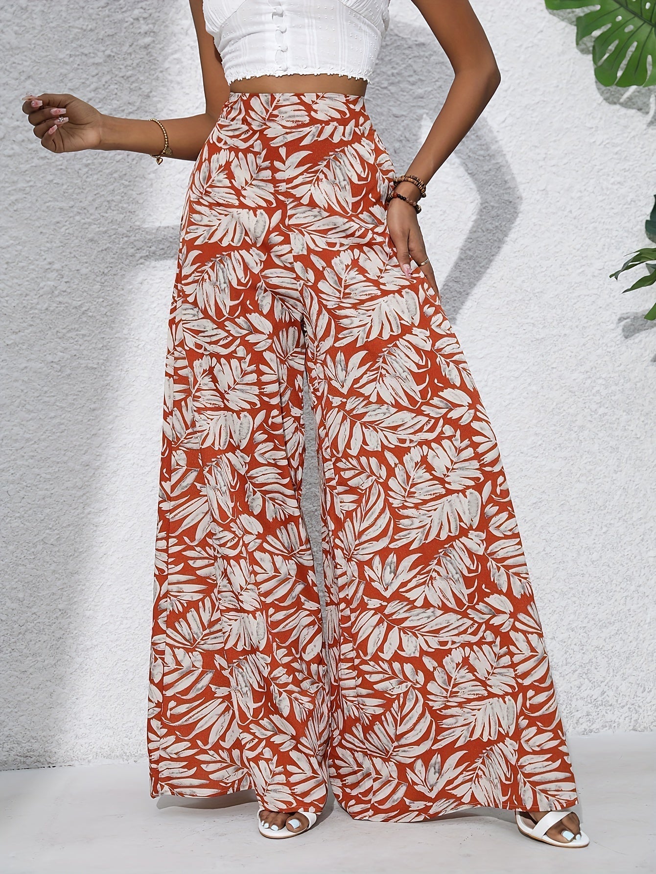 Ester™ - Chic Bohemian Bukser med Bred Ben
