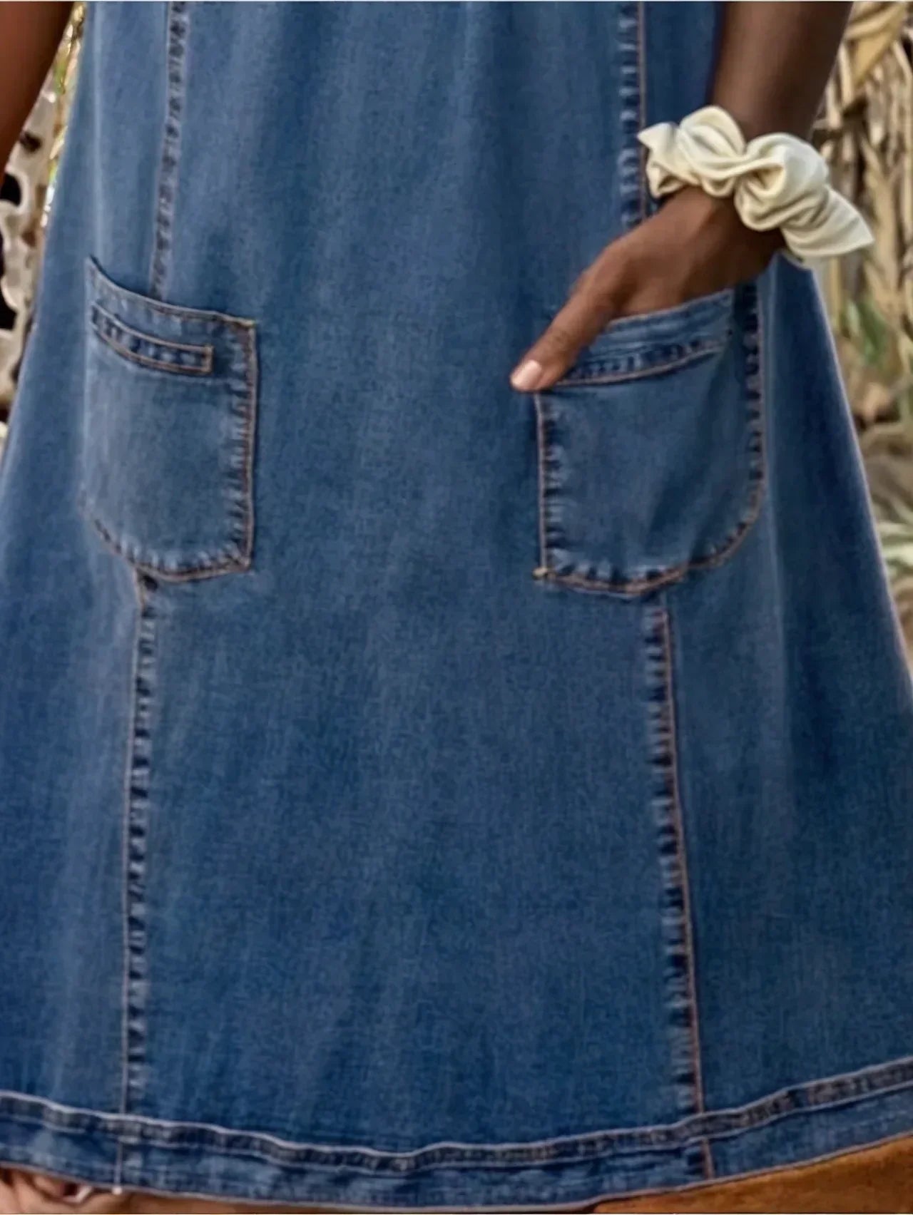 Blød Denimkjole