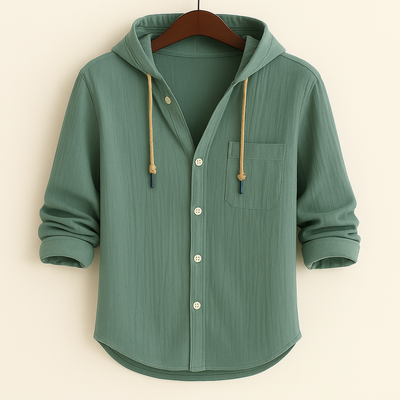 Mikkel | Casual Hoodie-skjorte