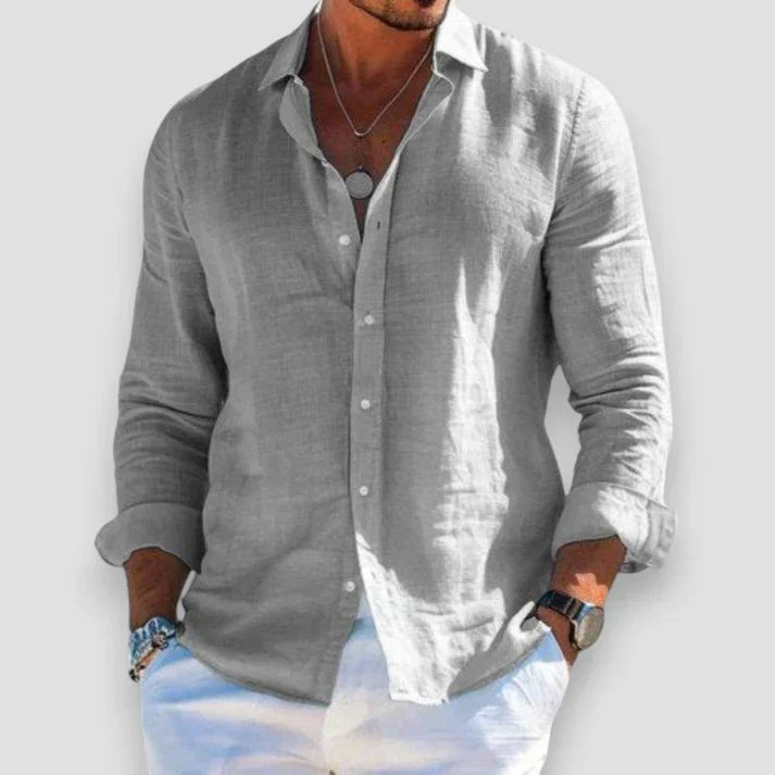 Florian | Avslappet bomullsskjorte for menn